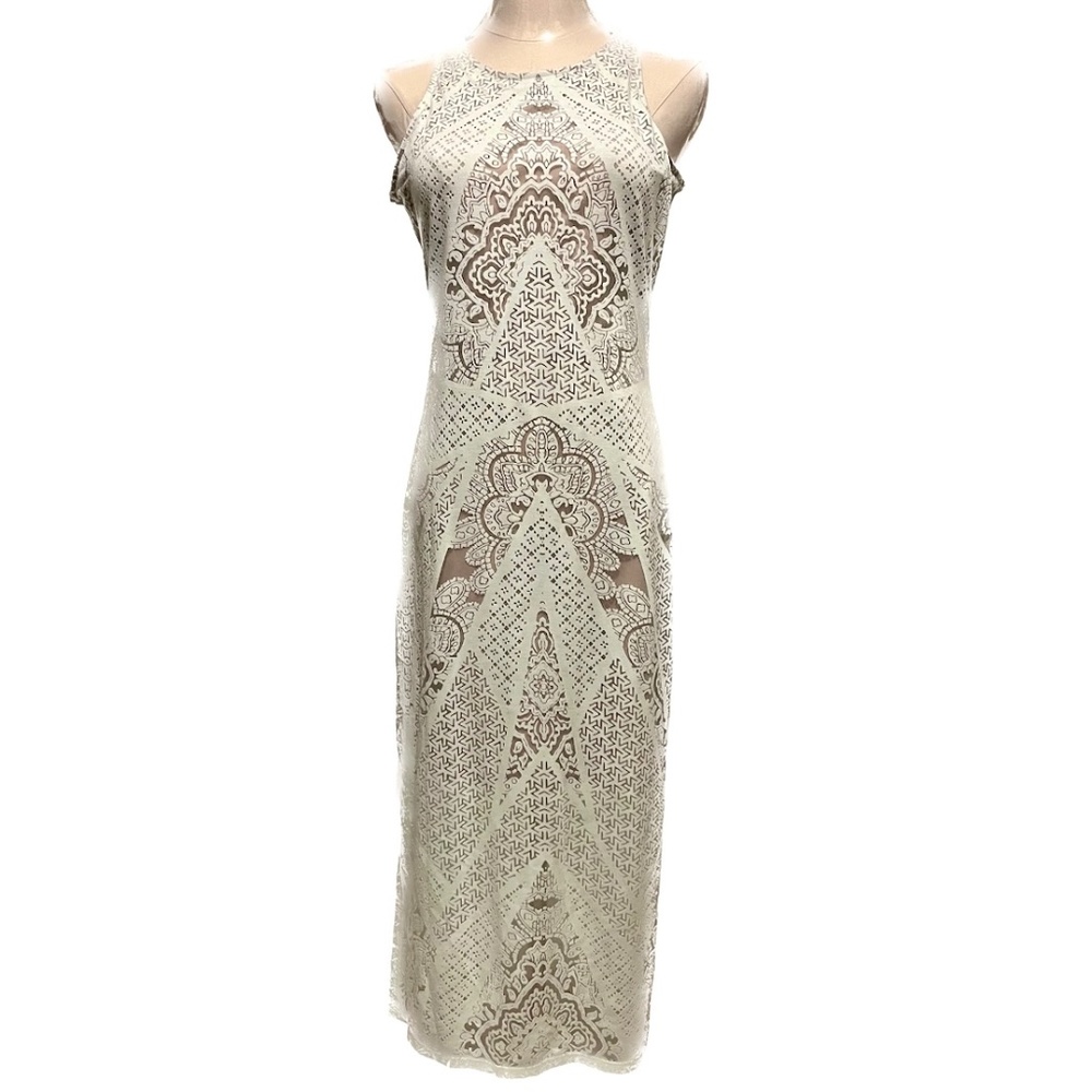 Opal blue lace dress, S